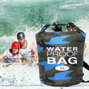 Waterproof Swimming Bag Camouflage Outdoor Camping Dry Sack (5L Light Blue)