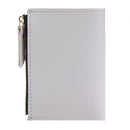 Flowers Embroid Women Short Wallet PU Leather Coin Card Holder Clutch/Grey