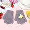 Winter Cartoon Mink Children's Warm Gloves Knitted Gloves Half-finger Gloves