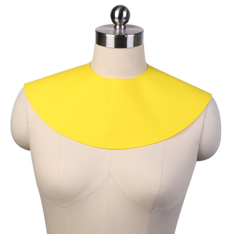 Haircut Shawl Neck Cape Silicone Neck Shield for Hair Coloring (Yellow) Newly