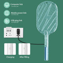 2 in 1 3500V Electric Flies Swatter Mosquito Trap Racket Bug Killer (Green)