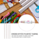 2pcs Cross Stitch Plastic Tube Sturdy Cross Stitch Rolling Tool for Cross Stitch