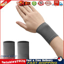 Elastic Wristband Summer Ice Silk Sport Cycling Wrist Brace (Grey 8cm) Newly