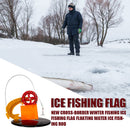 2pcs Ice Fishing Flag Marker Rod Tip-Up Pole Flag Outdoor Fishing Accessories