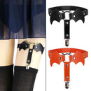 Ring Women Ladies Suspenders Garter Belt Wings Leg Garter Straps Faux Leather
