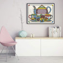 Tea Set Partial Cross Stitch 14CT Cotton Thread Printed Embroidery Kits