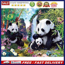 5D DIY Full Drill Diamond Painting Panda Embroidery Mosaic Kit Living Room De