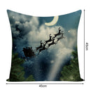 Santa Claus Printed Cushion Linen Bed Throw Pillow Case Artistic Decor Cover