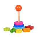 Kids Baby Wooden Toys Stacking Ring Tower Blocks Learning Educational Toys