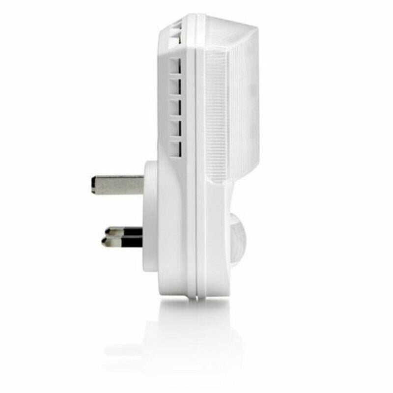 White LED Plug In Sensor Light PIR Motion Hallway Socket Lamps Night Lamp