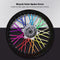 72pcs Colorful Spoke Skins Covers Lightweight Wheel Spoke Wraps Protection Cover