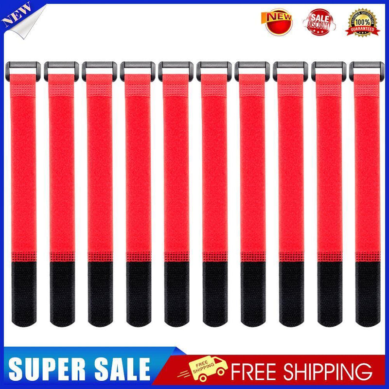 20pcs Fishing Rod Tie Strap Holder Suspenders Hook Cable Cord Belt (Red)