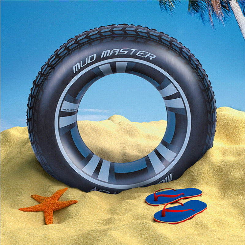 Inflatable Tire Floating Swimming Circle Pool Air Mattress Swim Water Toys