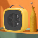 500w Mini Electric Heating Fan with Handle Desktop Warm Air Blower (Yellow)