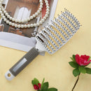 Professional Ribs Comb Women Wet Massage Styling Tool Hairbrush(White)