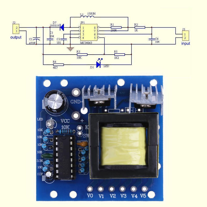 DC-AC Step-up 12V to 110V 220V Inverter Board 150W Converter Transformer