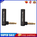 90 Degree Right Angled 3.5mm Male to Female Adapter Connector Plug (2pcs)