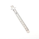 0-150mm Stainless Steel Ruler w/Removable Clip Portable Length Depth Rulers