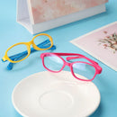 Children Goggle Plain Glasses Ultra Light Anti-blue Light Silicone Glasse