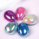 Round Shape Hair Comb Egg Sequin Anti-Static Massage Styling Brush (Blue)