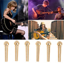 6pcs Guitar Fittings Solid String Pegs Guitar Bridge Pins Pure Copper Newly