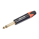 6.35mm Mono Male Plug Connector DIY Soldering Plug for Microphone (Black)