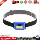 3 Modes Strong LED COB 3 Headlights Outdoor Camping Mini Flashlight (Blue) Newly