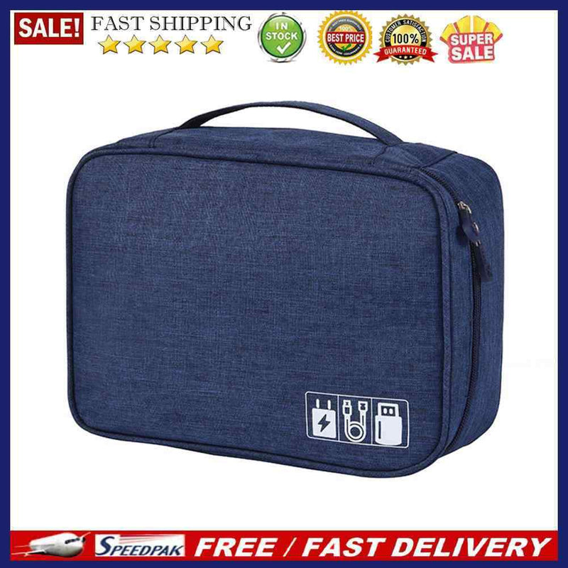 Waterproof Electronics Gadget Storage Bags Travel Data Cable Zipper Bags