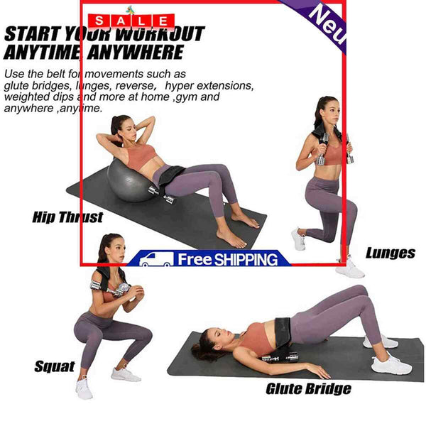 Portable Booty Belt Anti-Brief Dips Exercise Booty Bands for Lunges Reverse Squat