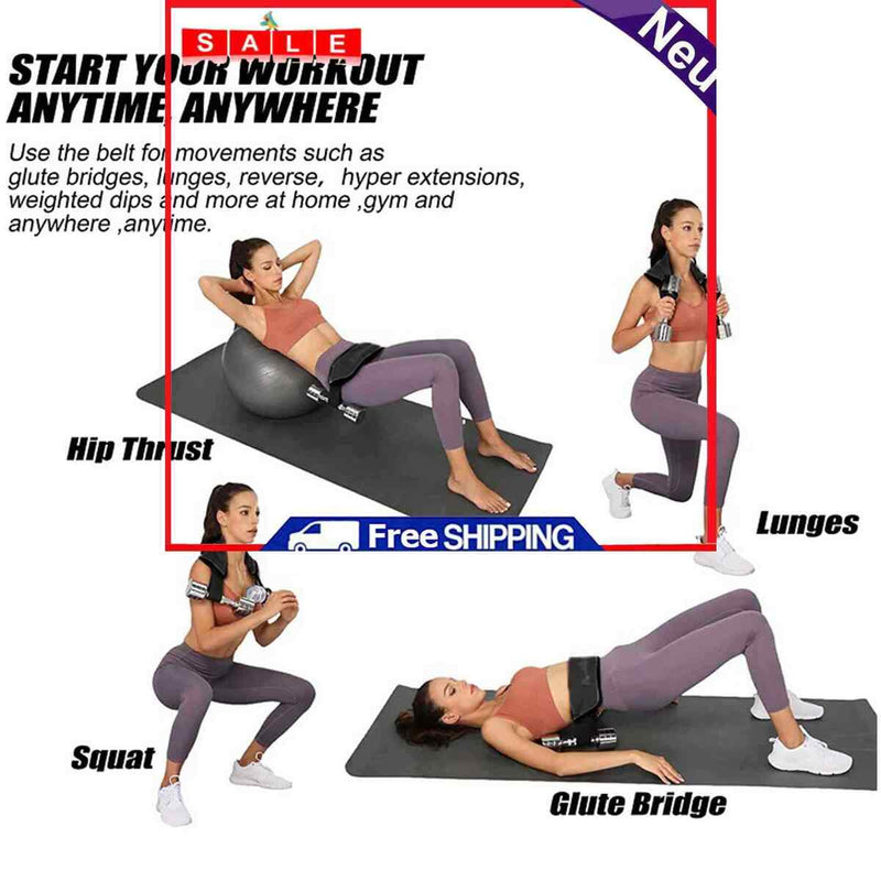 Portable Booty Belt Anti-Brief Dips Exercise Booty Bands for Lunges Reverse Squat