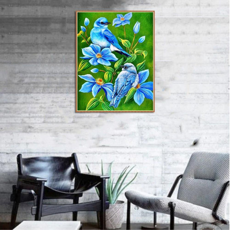 Birds Round Diamond Painting DIY Embroidery Kits Cross Stitch Home Decor