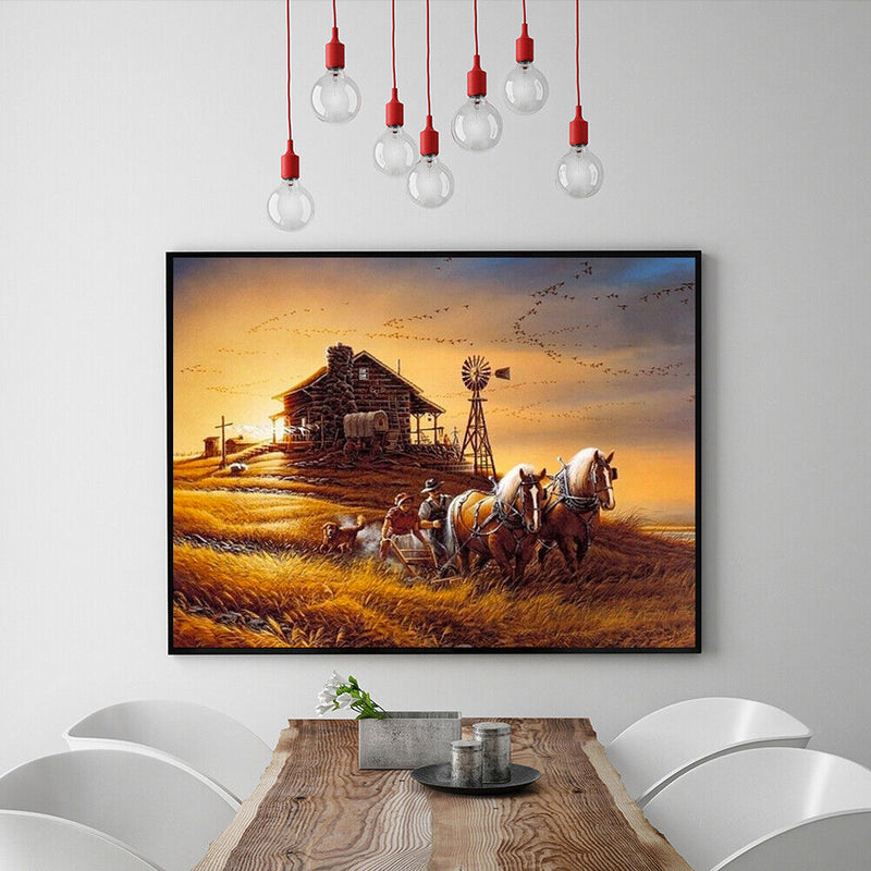 5D DIY Full Drill Diamond Painting Dusk Embroidery Craft Kits Bedroom Wall Art