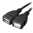 Connector Professional USB 2.0 Hub Y Splitter Cable Adapter Male To Dual Female