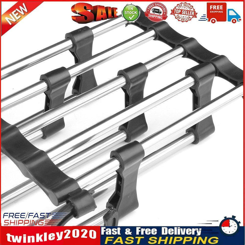 5 in 1 Stainless Steel Black Retractable Pants Rack Trouser Clothes Hanger Newly