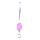 Egg Shaped Panic Rape Attack Safety Security Personal Alarm Keyring (Pink)