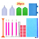 20pcs Diamond Painting Tools Set Tweezers Pen Glue Tray DIY Kits Accessories