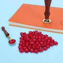 100pcs Five-Pointed Star Stamp Paint Wax Envelope Card Sealing Wax(Wine Red