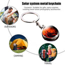 Solar System Metal Pendant Galaxy Earth Mars Glass Moon Keychain (Mars) Newly
