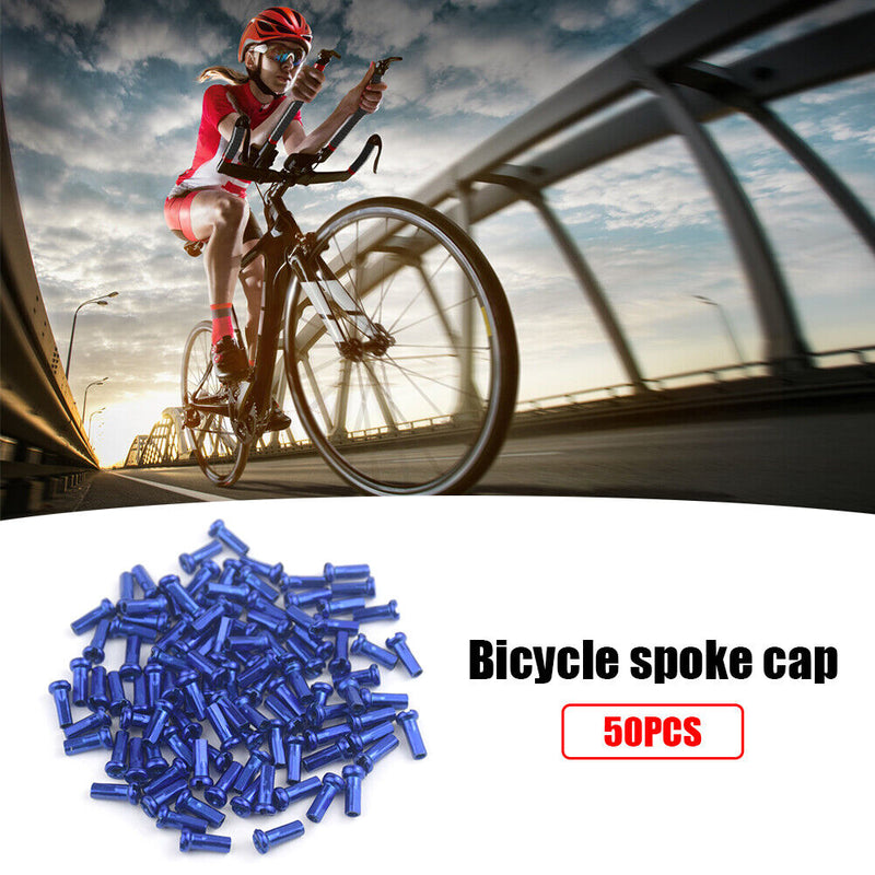 50pcs Mountain Bike Wheel Spoke Nipples for 14G 2mm Spokes MTB Bicycle Part
