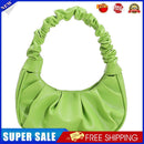 Fashion Cloud Pleated Shoulder Bag ummer Underarm Handbag (Yellow Green)