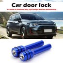 Bling Car Door Lock Knob Aluminum Door Lock Knob Pull Pin 2 Pack (Blue) Newly
