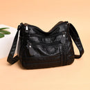 Solid Color Women Shoulder Sling Bags Leather Soft Purse Large Messenger Handbag