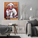 Oil Paint By Numbers Cook Frameless Picture Craft Kits for Home Living Room