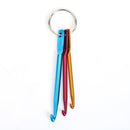 3pcs Hot Mixed Aluminum Knit Needle Crochet Hook Needle Keychain Keyring