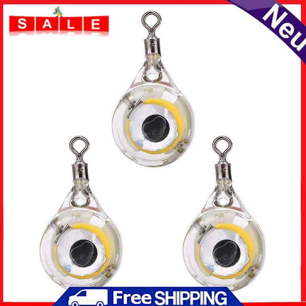 3pcs LED Attracting Fish Lamp Underwater Eye Shape Luminous Fishing Lure Light