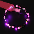 Crown Flower Light Up Headband Glowing LED Wreath Christmas Party Decoration