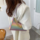 Fashion Sequin Shoulder Underarm Bags Leather Women Thick Chain Handbags Purse