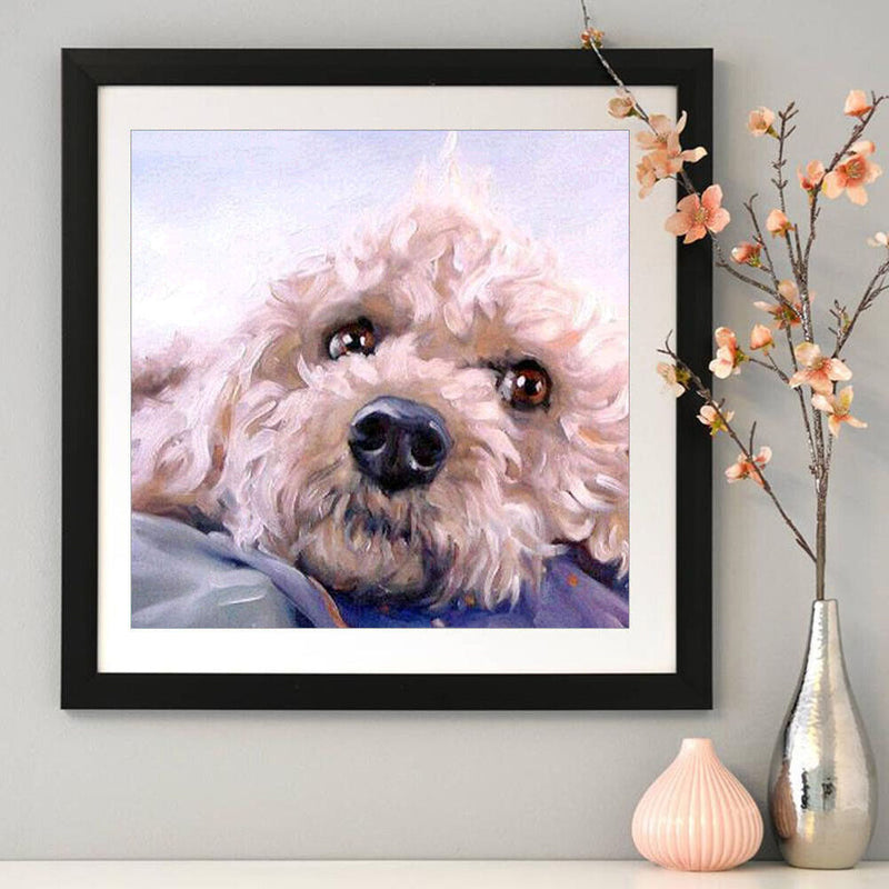 DIY Diamond Painting Kit Pet Dog Puppy 5D Full Round Rhinestone Art Picture