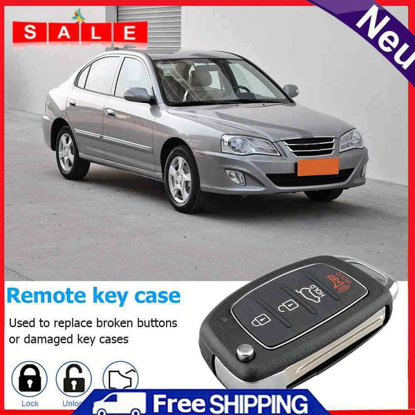 For Tucson Sonata 4 Button Flip Folding Key Case Shell with Key Blank