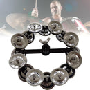 Portable Percussion Tambourine With Row Alloy Jigles Drum Sets Musical Accessory